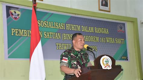 Sosialisasi Hukum Dalam Rangka Binsat Korem Ws Tw Ii Ta