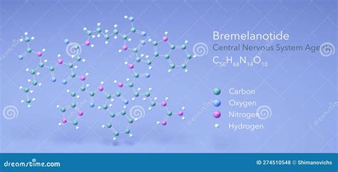 Bremelanotide Molecule Molecular Structures Vyleesi 3d Model