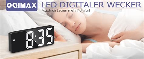 OQIMAX Wecker Digital LED Digitaler Wecker Digital Uhr mit Großer LED