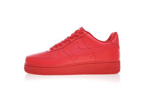 Nike Air Force 1 Low Id Triple Red Premium Leather Ah6512 991 Air