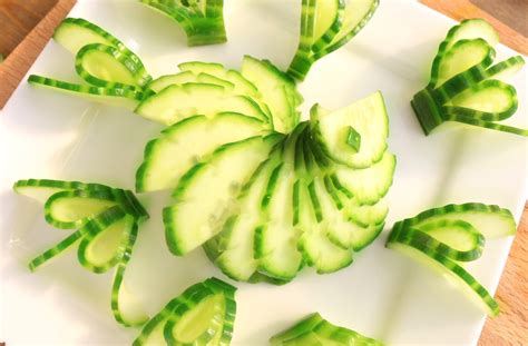 Josephines Recipes How To Make Cucumber Swirl Flower Vegetable