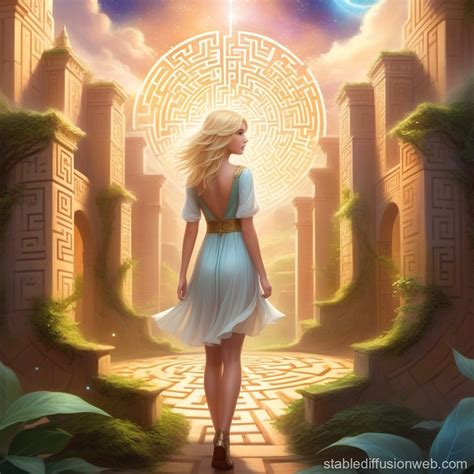 Blonde Coed S Maze Dilemma Stable Diffusion Online