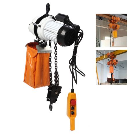 T Electric Chain Hoist Powerful W Wired Remote Control Lift Winch