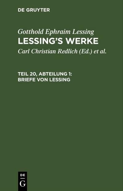 Briefe Von Lessing Von Gotthold Ephraim Lessing Neu Buch 1886 AHA