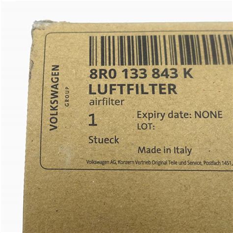 Audi Genuine Air Filter – Auto Parts Direct Singapore