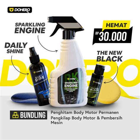 Jual Dohero Paket Penghitam Body Motor Pembersih Mesin Pengkilap