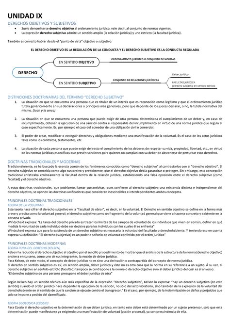 Id Unidad Unidad Ix Derechos Objetivos Y Subjetivos Suele