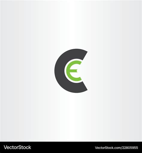 Letter c and e ce logo icon symbol design element Vector Image