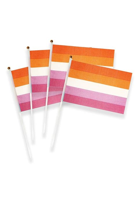 Mini Hand Held Sunset Lesbian Pride Flag Hurly Burly