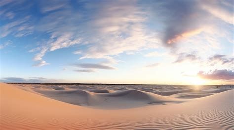 Premium Photo Endless Beauty Panorama Landscape Of Sand Dunes On The