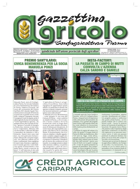 Gazzettino Agricolo Confagricoltura Parma