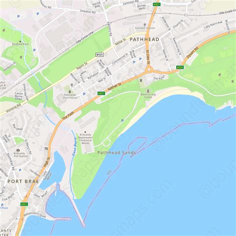 Kirkcaldy - Modern Atlas Vector Map | Boundless Maps