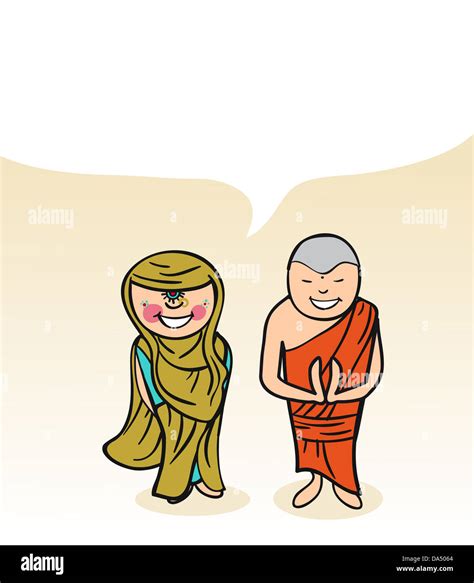 Indian Man And Woman Cartoon Couple With Dialogue Bubble Vector