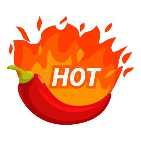 Red Chili Pepper Burning In Hot Fire Flames Stock Vector Illustration Of Marketing Fire