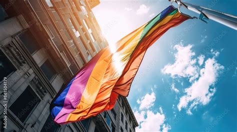 The Pride Flag Or Rainbow Banner Is The Symbol Of LGBT Or LGBTQ That