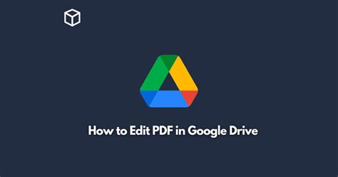 How to Edit PDF in Google Drive - Programming Cube