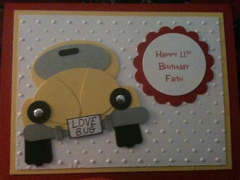 Volkswagen Beetle Birthday Card Homemade Greeting Cards Birthday