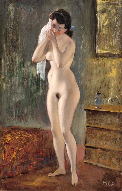 Molnár C Pál Nude with towel