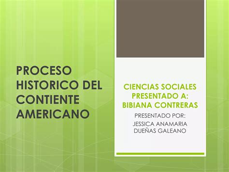 Etapas Históricas En El Continente Américano Ppt