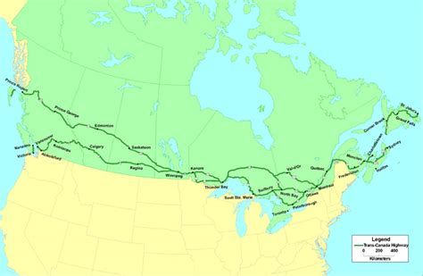 Trans-Canada Highway map