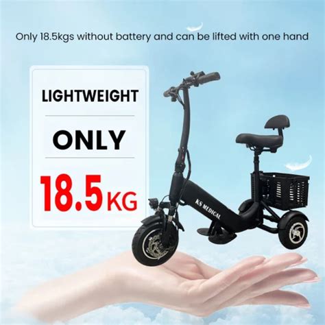 Ksm 902 3 Wheels Electric Handicap Scooter For Old People Foldable