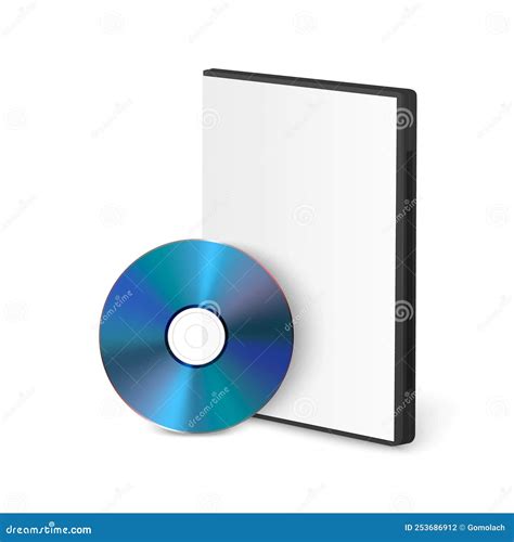 Dvd De Cd Azul Realista Vetor 3d Caixa Isolada Em Branco Modelo De