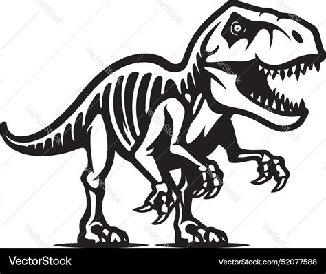 Primeval profile t rex skeleton icon design Vector Image