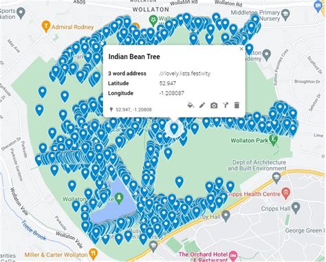 Wollaton Park Tree Map – Friends of Wollaton Park