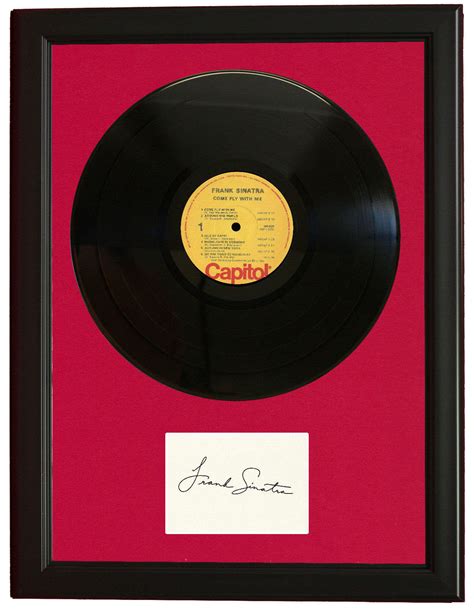 Frank Sinatra Black Wood Framed Vinyl Lp Signature Display C3 | Gold ...