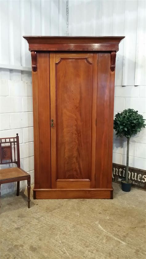 Antique Victorian Mahogany Single Door Wardrobe C1880 500435