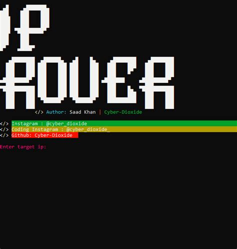 Github Cyber Dioxide Ip Rover An Excellent Osint Tool To Get