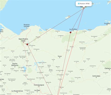 All Flight Routes From Roatan To Tegucigalpa Rtb To Tgu Flight Routes