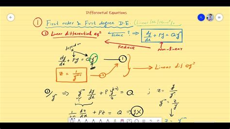 Define First Order And First Degree Differential Equation With Example