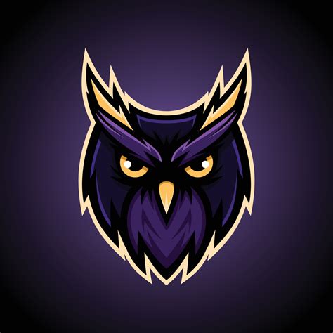 Owl Head Mascot Logo Vector Illustration Design Animals Mascot Logo