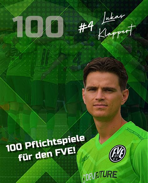 FV Engers 07 e V Lukas Klappert feiert Jubiläum 100 Pflichtspiel im