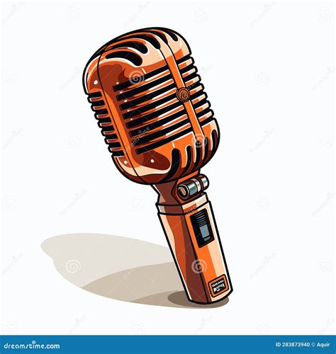 Microphone Hand-drawn Comic Illustration. Microphone. Vector Doodle ...