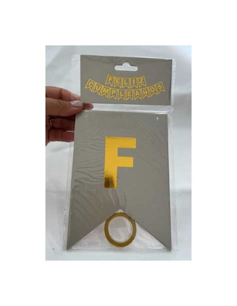 BANDERIN NUDE FELIZ CUMPLEAÑOS GRIS x1