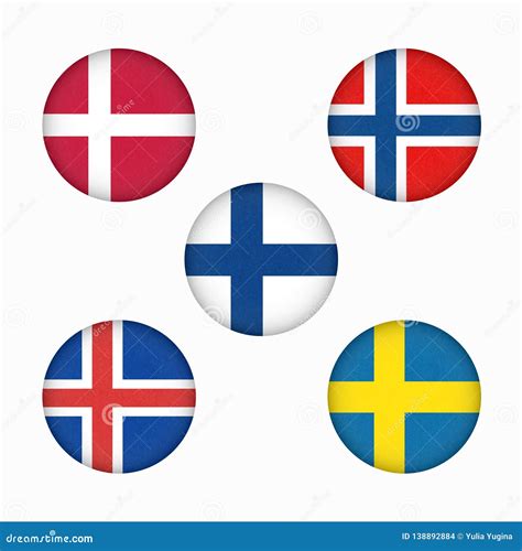 Scandinavian Countries Flags