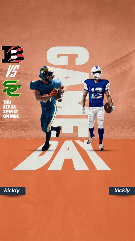 Football Gameday Poster with Dynamic Text Effects - Kickly