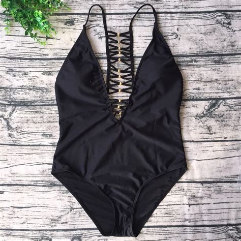 Women Bikini Bandage High Waist Swimsuit One Piece Beach Swimwear