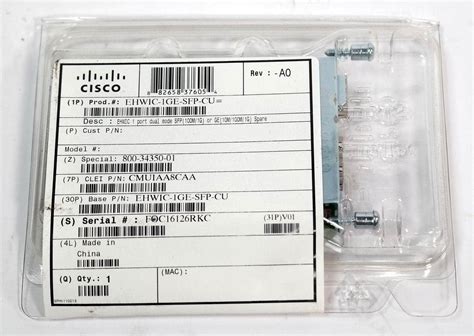 Amazon Cisco Ehwic Ge Sfp Cu Ehwic Puerto Doble Modo Sfp