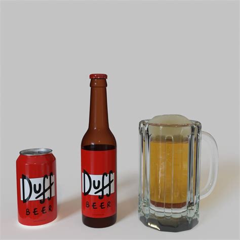 3D duff beer bottle - TurboSquid 1426374