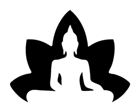 Lotus With Buddha Silhouette Zen Decal