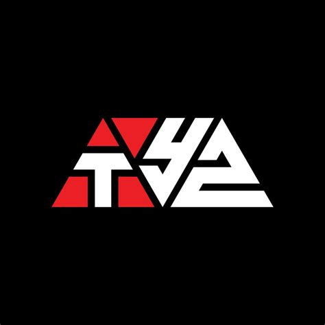 TYZ triangle letter logo design with triangle shape. TYZ triangle logo ...