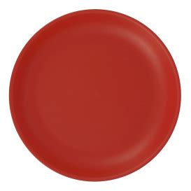 Assiette Réutilisable Durable PP Minéral Rouge Ø21cm 6 Utés