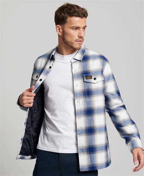 Giacca In Stile Camicia Trapuntata A Quadri Da Uomo Superdry