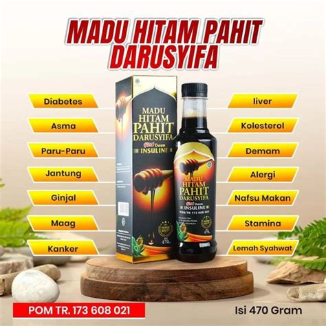 Madu Hitam Pahit Plus Daun Insulin Darusyifa 470 Gram Lazada Indonesia