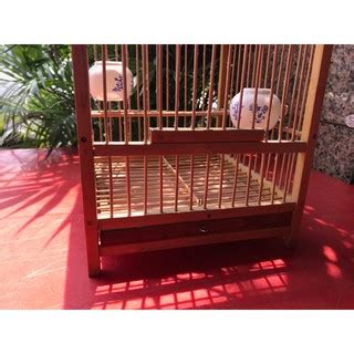 Sangkar Bamboo Decoration Bamboo Cage Small Bird Cage Wood Cage Sangkar