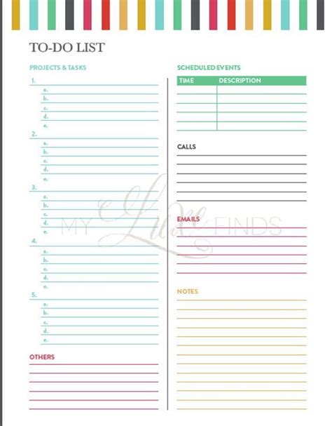 Free Printable Daily Task Planner Serreblaster