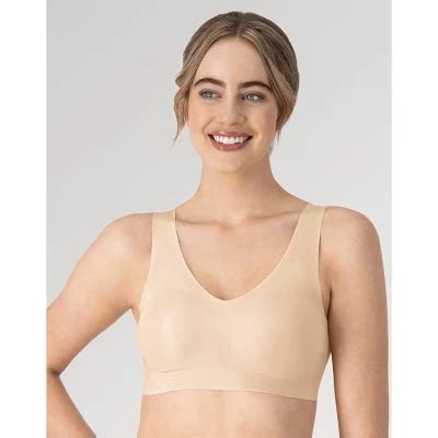 Hanes Women S Invisible Embrace Pullover Bralette Moisture Wicking Nude M Target